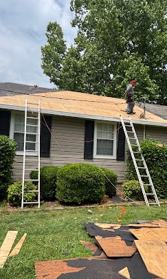 Roof repair in progress Russellville Alabama
